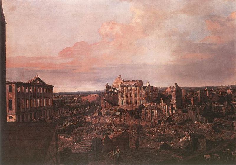 Bernardo Bellotto Ruines de la Pirnaische Vorstadt a Dresde